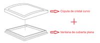 Ventana cubierta plana + cúpula cristal curvo de VELUX Ventana cubierta plana + cúpula cristal curvo de VELUX